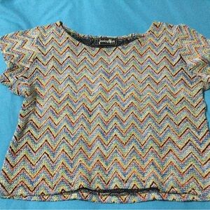 JessicaMax Multicolor Chevron Blouse